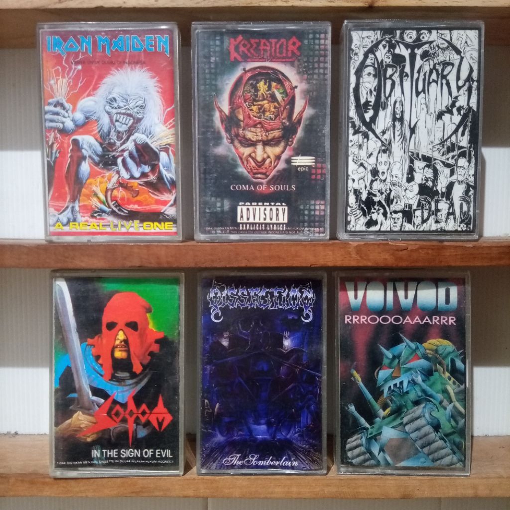 Kreator VOIVOD SODOM OBITUARY (Cover Full lakban)DISSECTIONIron Maiden  CASSETTE TAPE KASET PITA