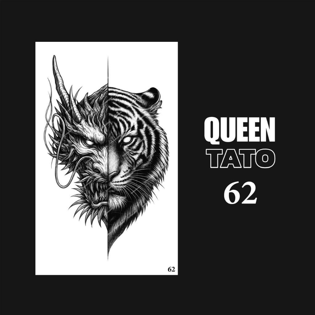 QueenTato - Stiker tato temporer semi permanen Motif Gambar 62