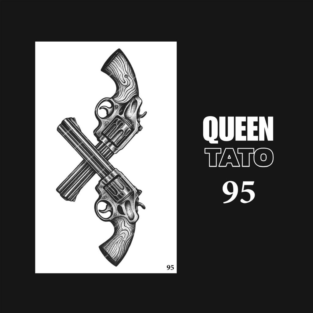 QueenTato - Stiker tato temporer semi permanen Motif Gambar 95