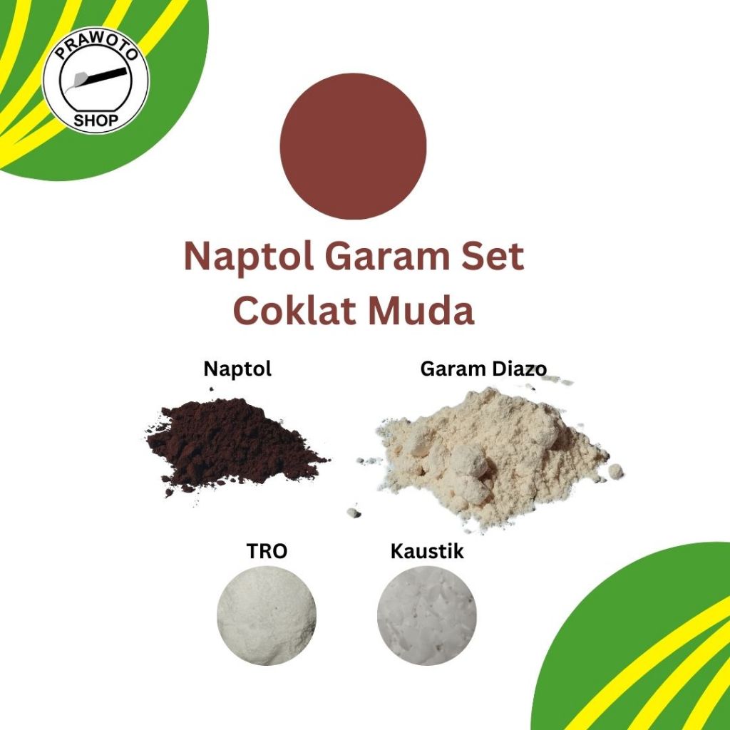 Naptol Garam Set Warna Coklat Muda Batik