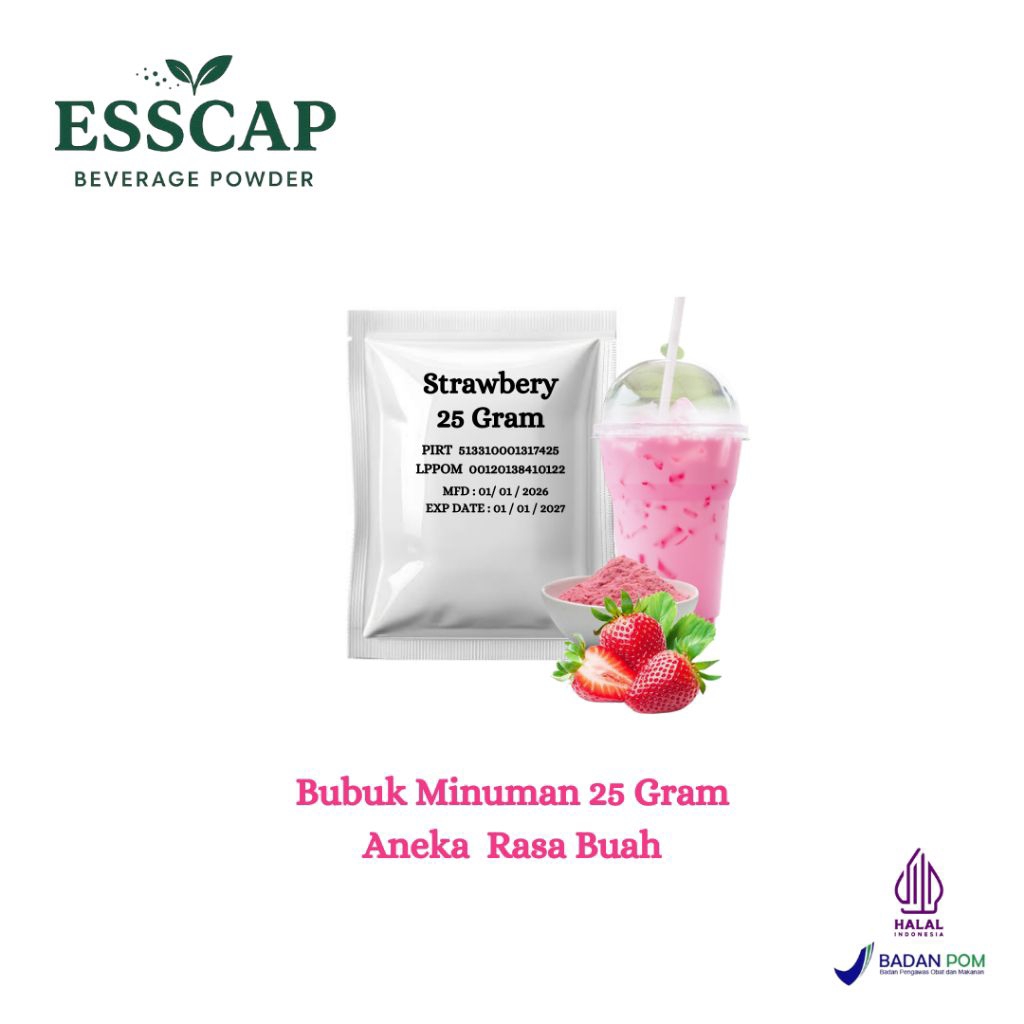 Bubuk minuman 25 gram Aneka Rasa Buah / Serbuk Minuman Aneka Rasa kekinian / Minuman Instan / Drinks