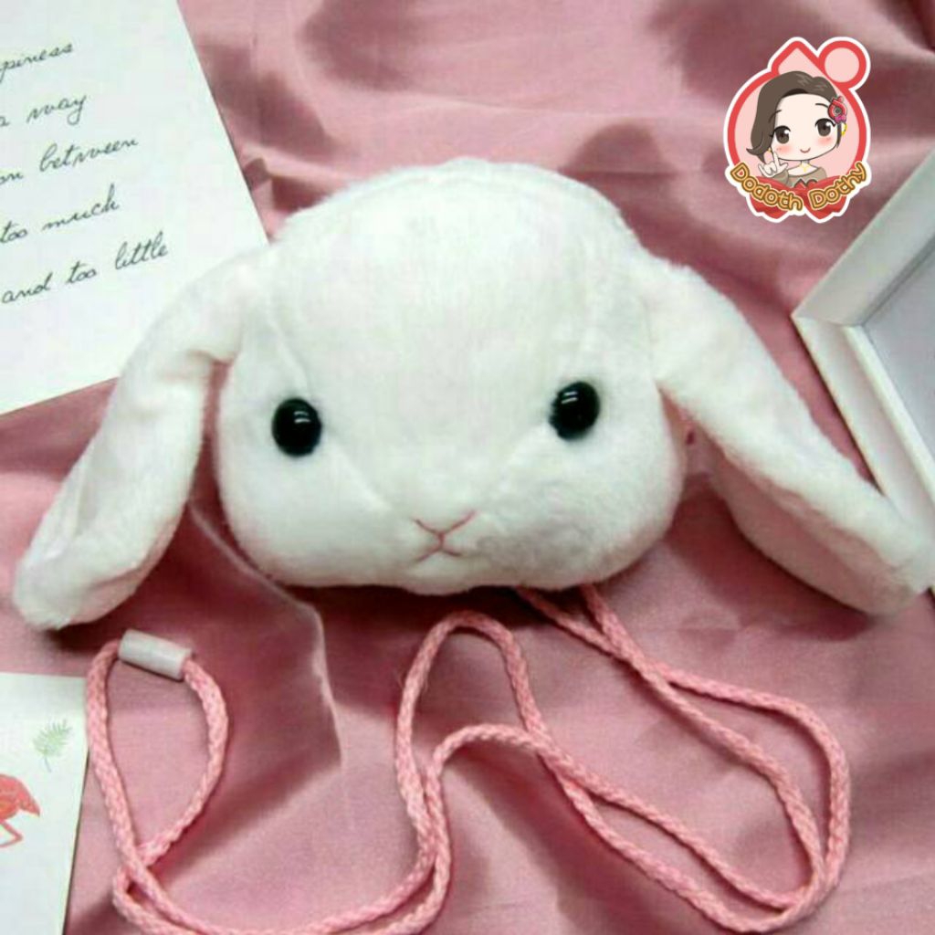 Tas Selempang Bunny Rabbit Kelinci Putih Kecil.