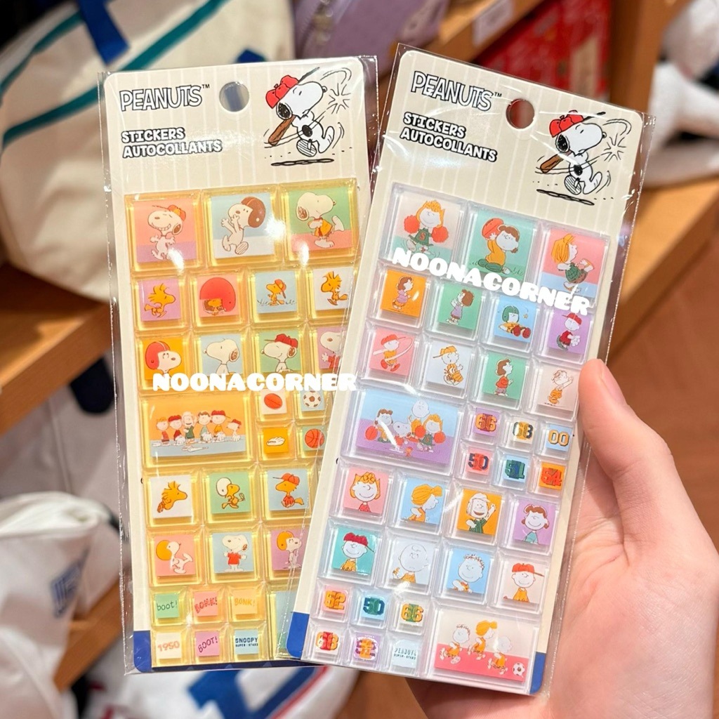 Miniso x Peanuts ‼️ Stiker / Sticker Autocollants Snoopy New Star Acrylic Block Series