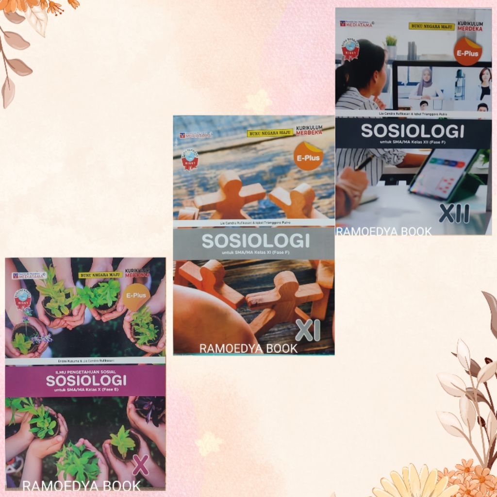 Buku Original E-Plus Sosiologi SMA kelas 10,11,12 Kurikulum Merdeka MEDIATAMA