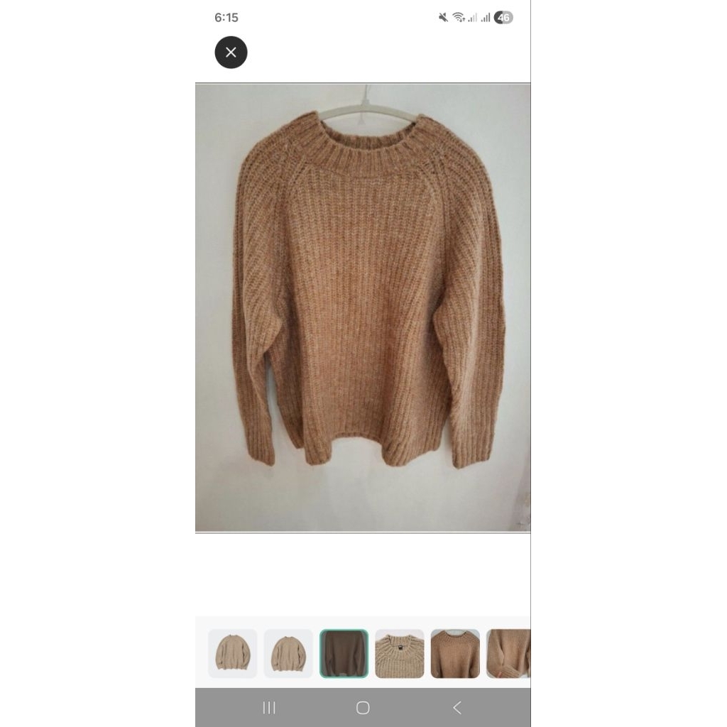UNIQLO LOW GAUGE MOCK NECK LONG SLEEVE SWEATER