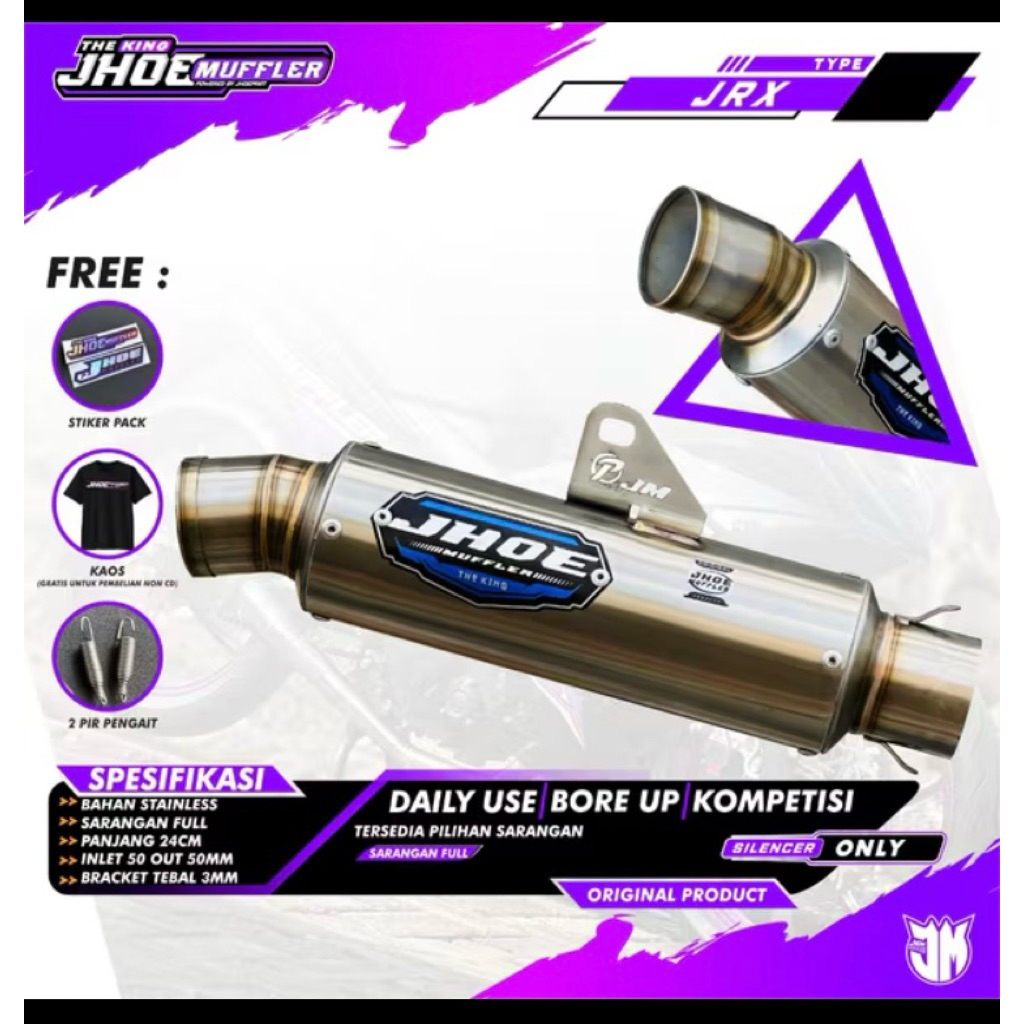 KNALPOT FULLSET SONIC 150 R JHOE MUFFLER ORI