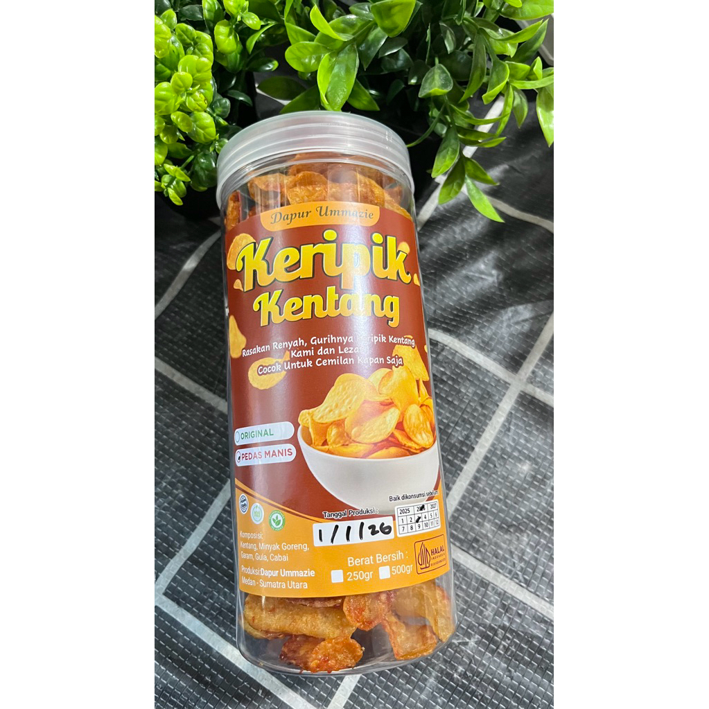KERIPIK KENTANG BALADO TOPLES 1000ML HALAL HOMEMADE