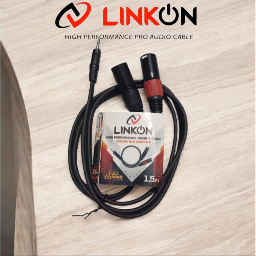 Kabel HP Ke Mixer / kabel Jack 2 canon To Jack Mini Stereo 1,5 M