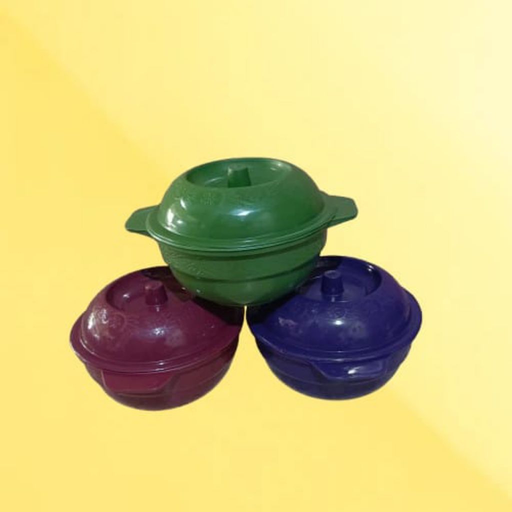 Basi Tutup Kecil Warna - Mangkuk Tutup Warna - Mangkok Plastik - Basi Serbaguna
