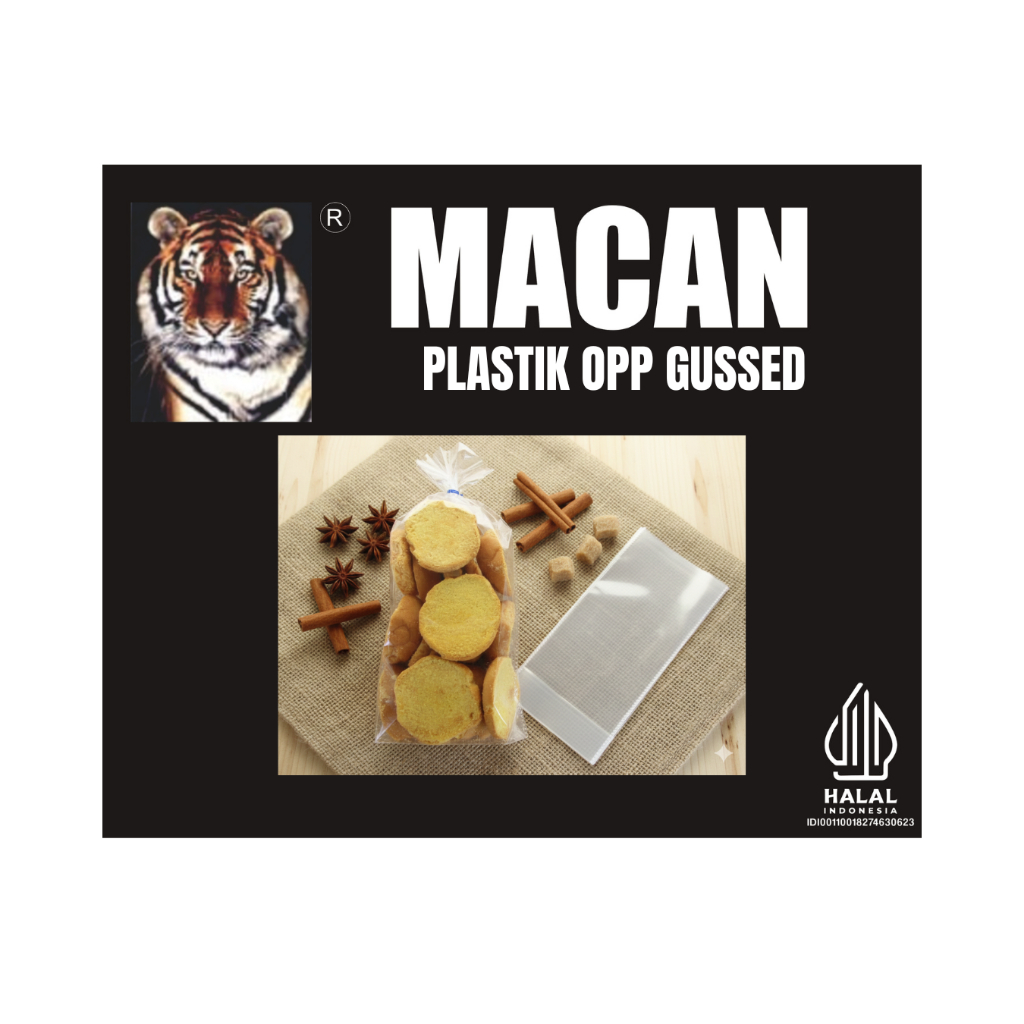 PLASTIK OPP GUSSED/STANDING POUCH 40 MIC 25X35