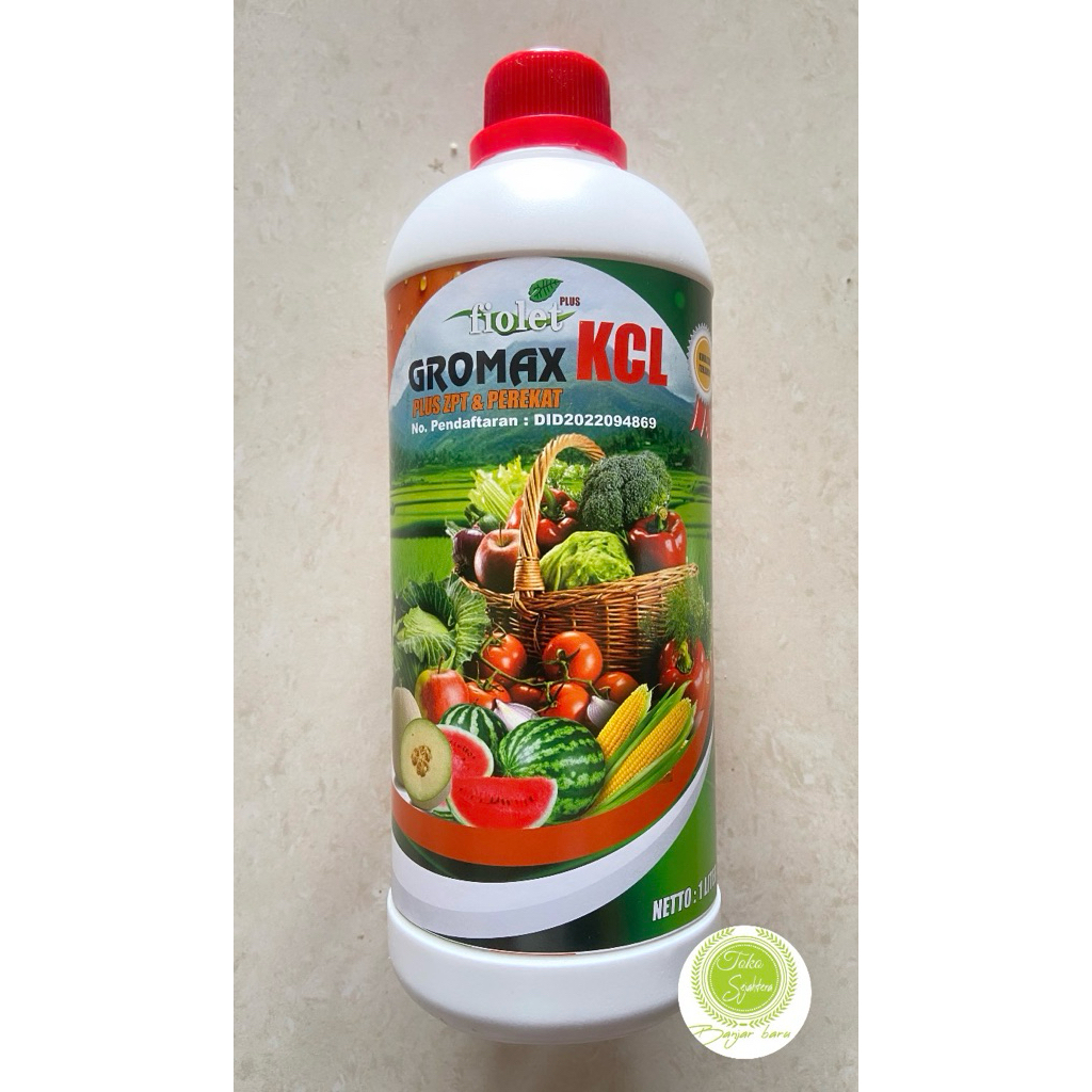 Fiolet Gromax KCL plus zpt & perekat  pupuk kcl cair 1ltr pembesar umbi dan buah ,anti layu dan ront