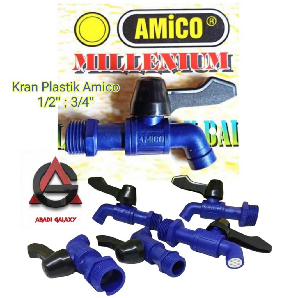 Kran Amico / Kran pvc Amico / Kran Plastik Amico 1/2" ; 3/4" Amico