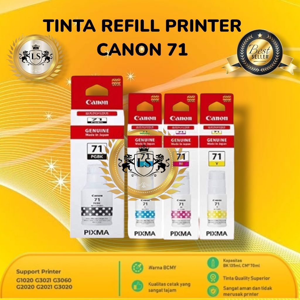 Tinta Printer Canon GI 71G1730 G2730 G3730 G4770