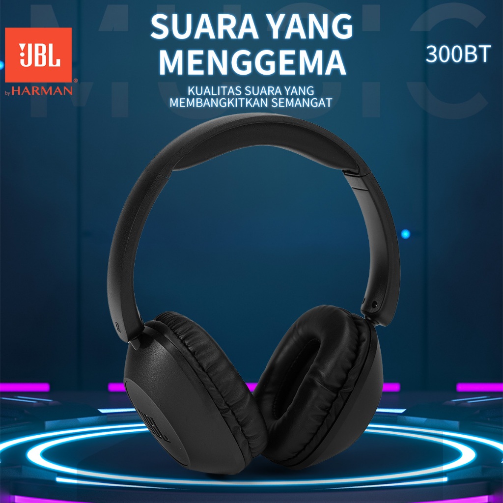 JBL/300BT headphone bluetooth original wireless earphone full bass jernih