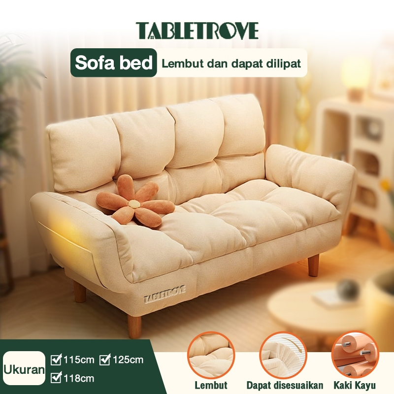 TABLETROVE Sofa Bed Lipat Sofa Modern Fabric Lembut Anti Air Anti Noda Mudah Dibersihkan Rangka Kuat