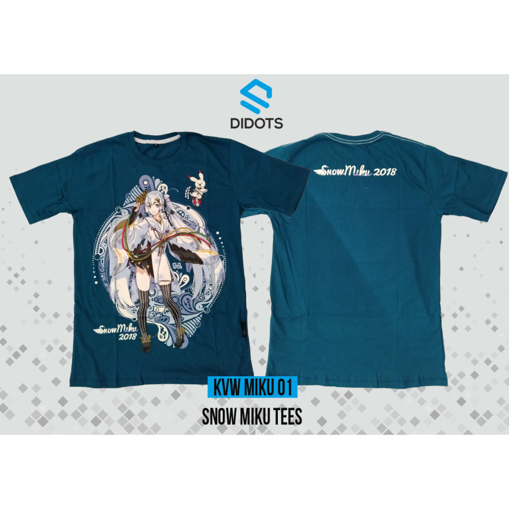 Kaos Hatsune Miku Snow Miku Tees KVW MIKU 01
