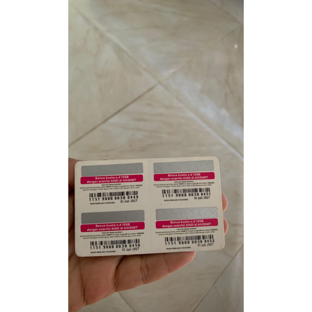 VOUCHER KOSONG AXIS