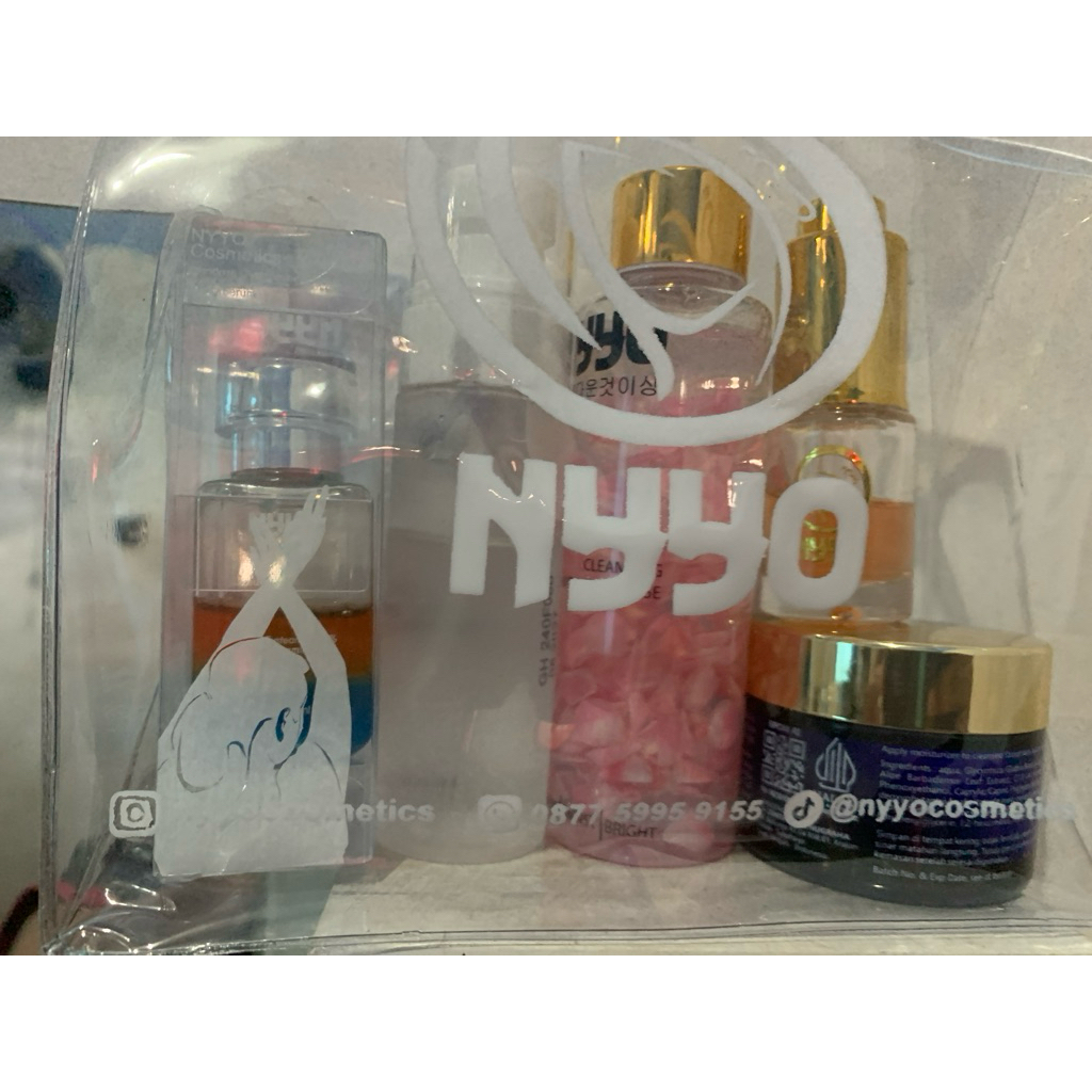 paket basic nyyo cosmetics + body serum 100%ORIGINAL