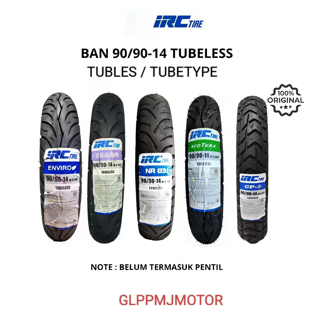 Ban 90/90-14 IRC Enviro NR91 NR96 ECOTRAX SS560F SS530R NR83 GP5 NR73T Ban Luar Motor Tubles Tube Ty