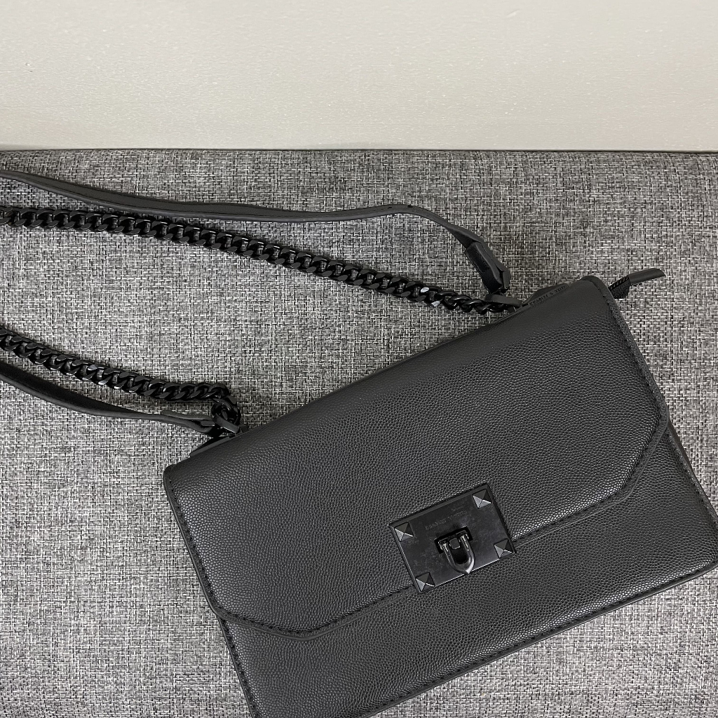 [NEGO] TAS SELEMPANG SLEMPANG SAMPING BAHU SHOULDER SLING CROSSBODY CROSS BODY BAG HITAM BLACK KULIT