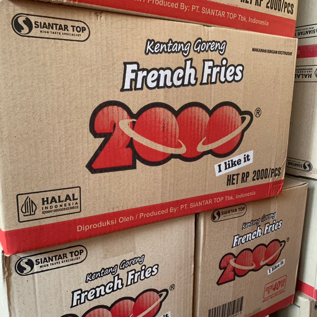 1 Dus French Fries 2000 isi 40pcs (17g) kentang goreng 2000