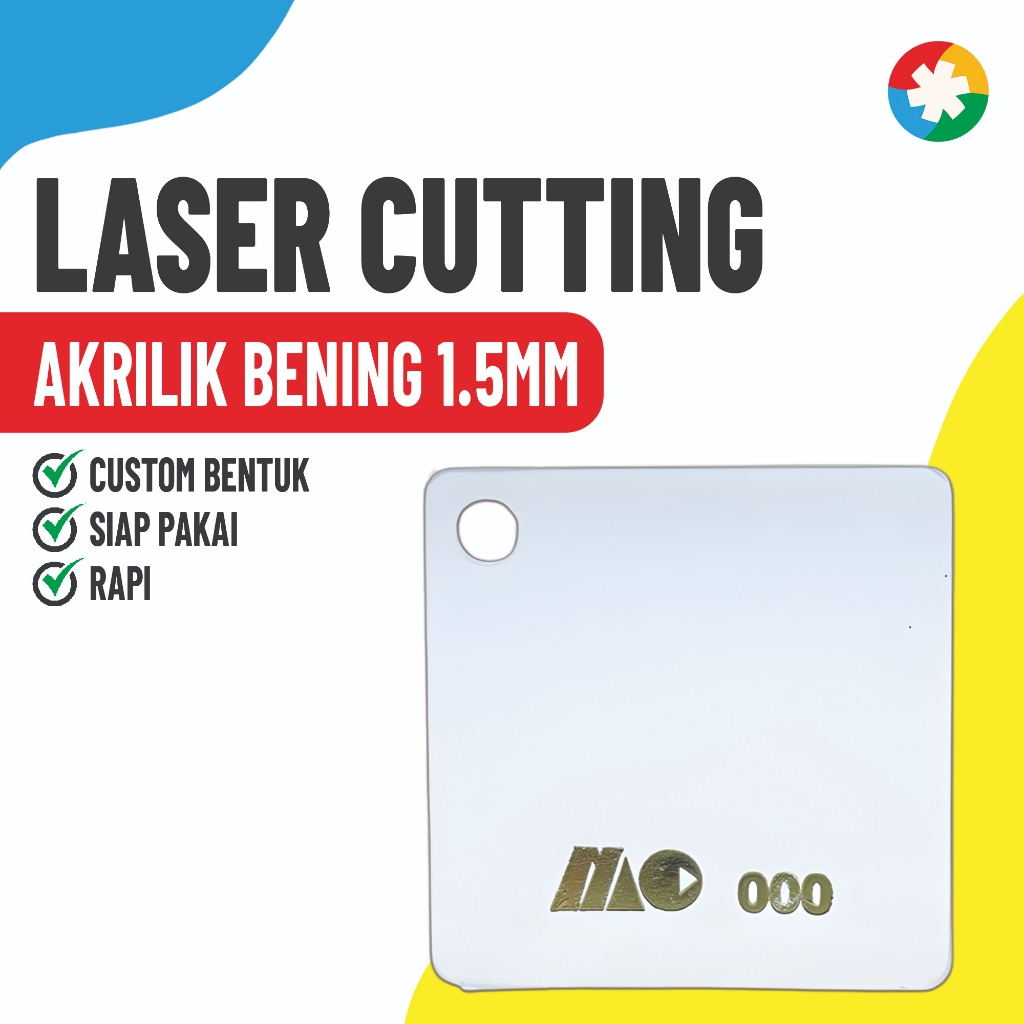 ACRYLIC - AKRILIK LEMBARAN 1.5mm CLEAR - LASER CUTTING - CUSTOM CUT