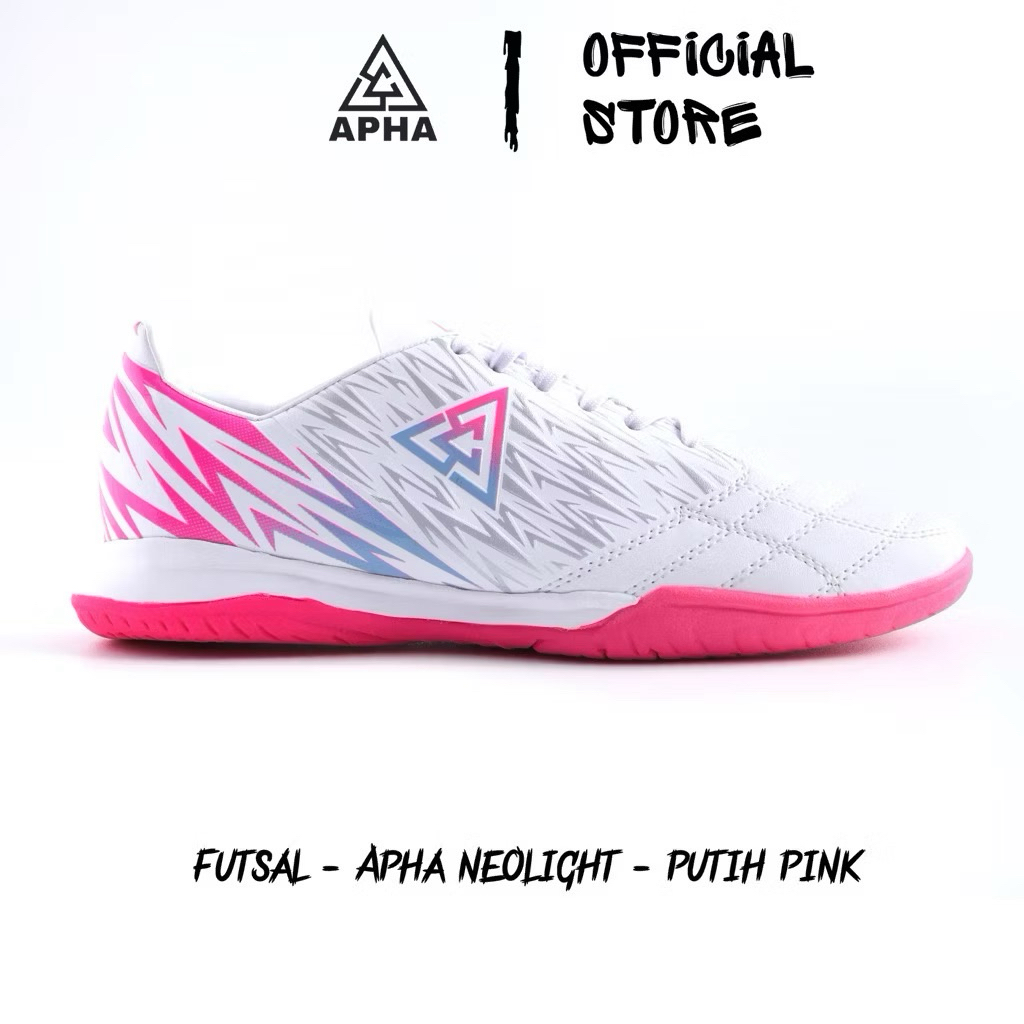 Sepatu Futsal Apha Neolight Putih Pink Original - Sepatu Futsal Dewasa