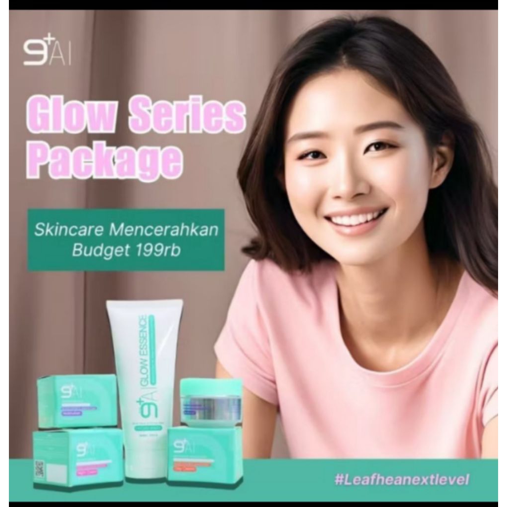 (1paket) Jeddina skincare set BPOM || 9+IA glow series (lengkap) Facial wash, mousterizer, day & nig