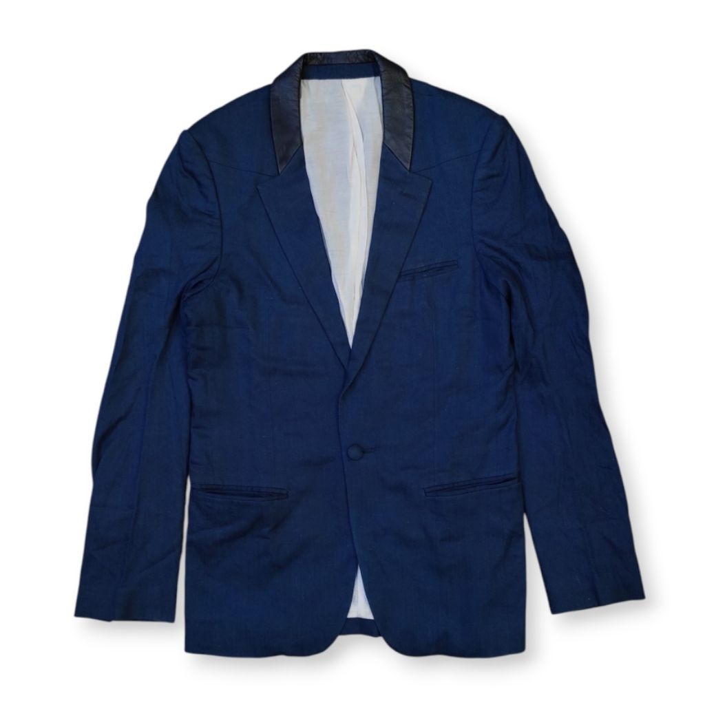 Mihara Yasuhiro Denim Mix Leather Blazer Jacket