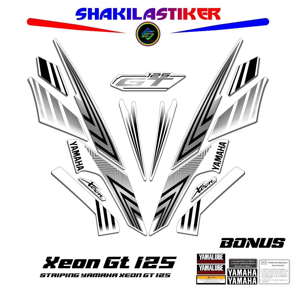 STIKER STRIPING XEON GT 125 MOTIF MULK 09 / STIKER / STICKER / XEON GT 125 / GT / XEON GT / YAMAHA /