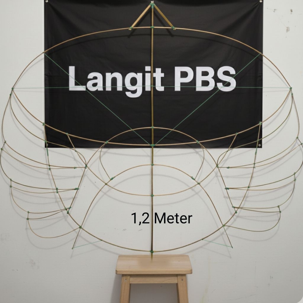 ( LAYANGAN ) Kerangka Layangan ram raman / Arku Layangan ram raman 1,2 meter/ 120 cm