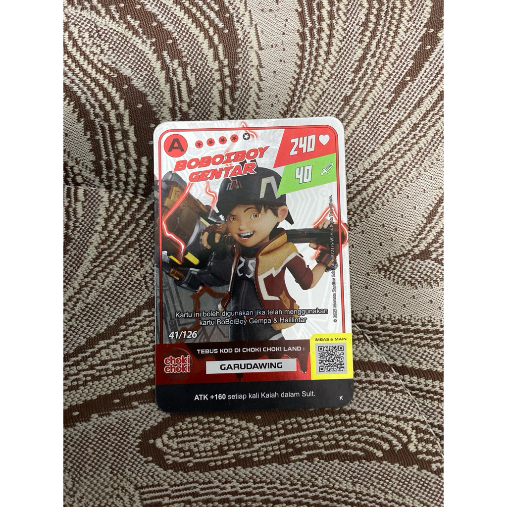 boboiboy gentar monsta galaxy card