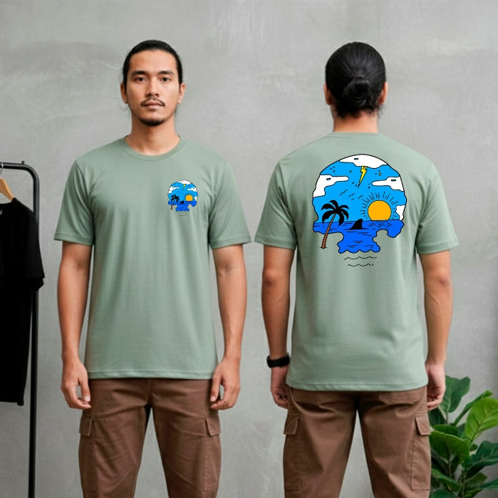 COD .. Baju Kaos Pria Motif Surfing Outdoor | Baju Kaos Distro | Kaos Cowok | Baju Pria Viral | Kaos
