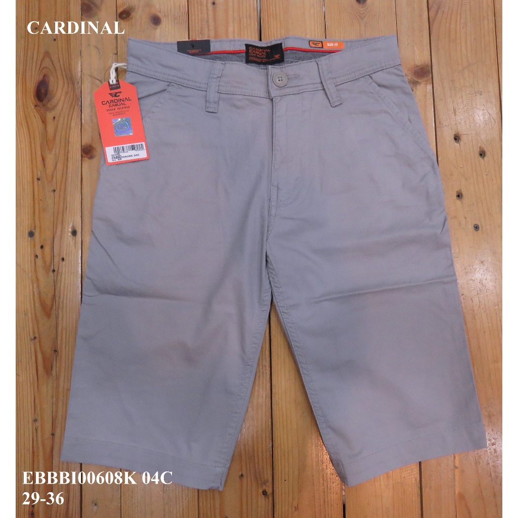 CELANA  CHINOS/KATUN  PENDEK PRIA SLIM FIT BRAND ORI MEREK CARDINAL  ART : EBBBI00608 PRICE Rp.418.9