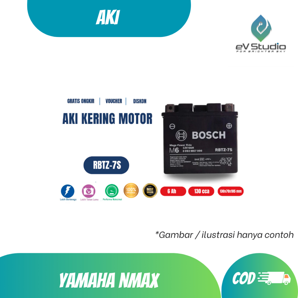 Bosch Aki Kering Motor Yamaha Nmax 155 2020 On - Maintenance Free - RBTZ-7S