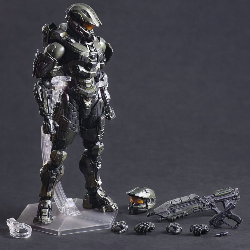 Figure Play Arts Kai Halo Master Chief Mjolnir Armor Action Figure Master Chief Spartan Koleksi Prem