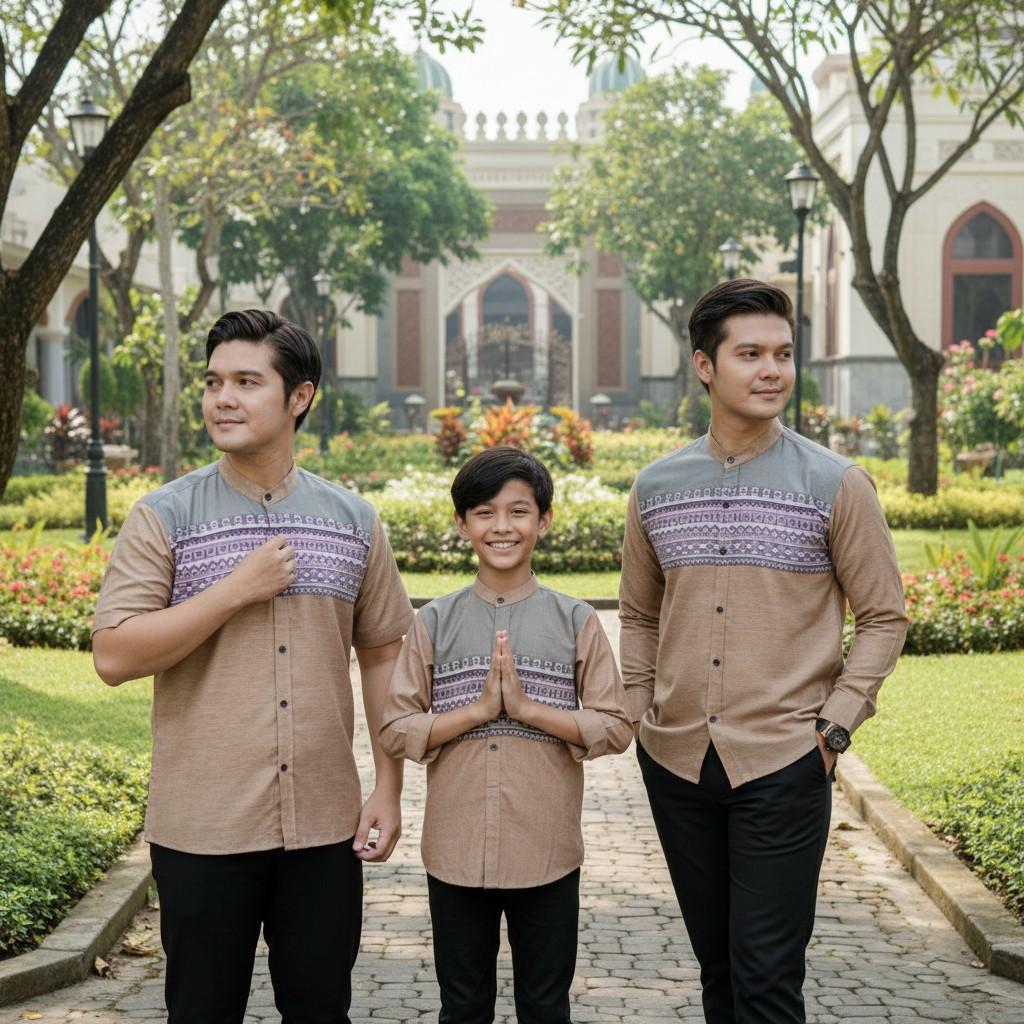 BAJU COUPLE KOKO AYAH DAN ANAK LAKI LAKI BAJU KOKO ANAK LAKI LAKI