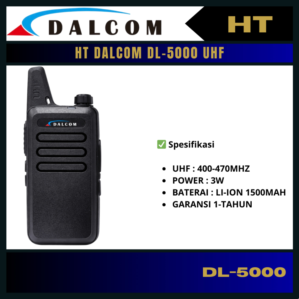 ht dalcom dl-5000 ht frekuensi 400-470 mhz