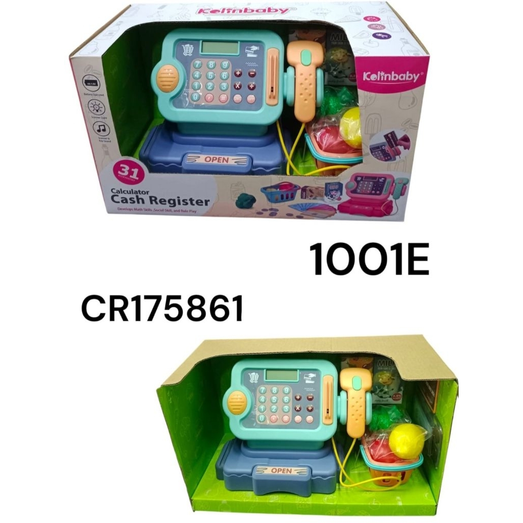 Mainan Anak Cash Register /Mainan Mesin Kasir Scan / Kasir Kasiran / Kasir Uang / supermarket 1001E 