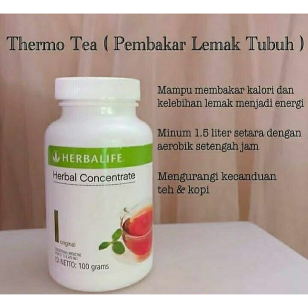 HERBALIFE Thermo Tea Herbal Original - Herbalife Concentrate- Pembakar Lemak Tubuh Asli Apotik