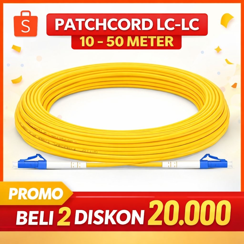 Kabel Fiber Optic Patchcord LC-LC UPC Singlemode 10M 15M 20M 30M 50M | Kabel FO Patchcord
