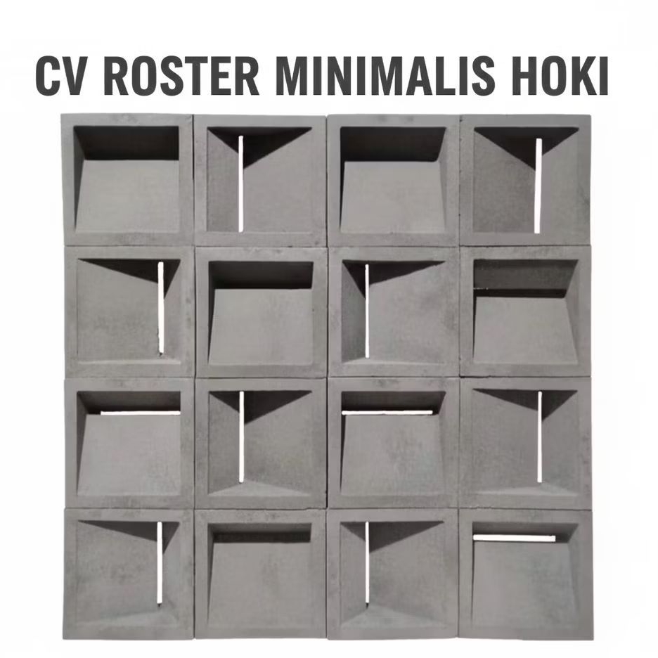 Roster beton roster minimalis modern motif Zakban dua muka