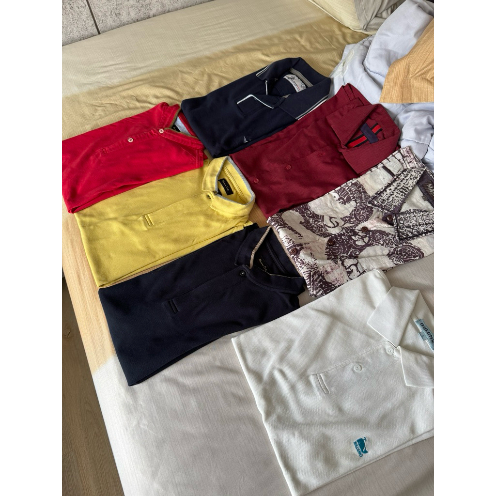 Preloved Second NEW Baju Kemeja Polo Massimo dutti Knit Baleno Ice Jeans Sport The Executive Batik M