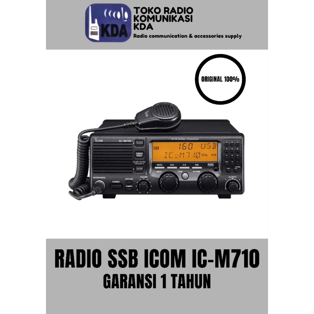 RADIO SSB MARINE ICOM IC-M710 | ICOM ORIGINAL | JANGKAUAN 1000 KM | 150 WATT | RADIO HF | GARANSI 1 