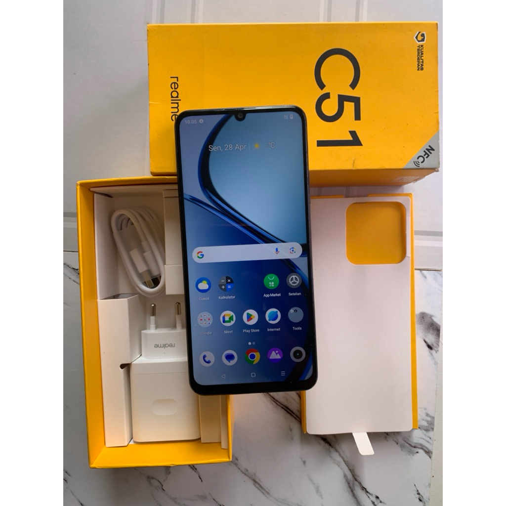 realme c51 ram 4/64 second orian - hp second realme c51 ram 4/64 fullset orian