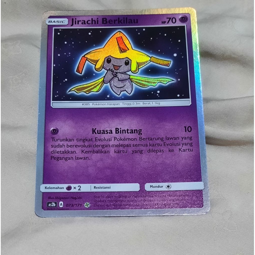 Kartu Pokemon Jirachi Berkilau foil As2b bahasa indo tcg