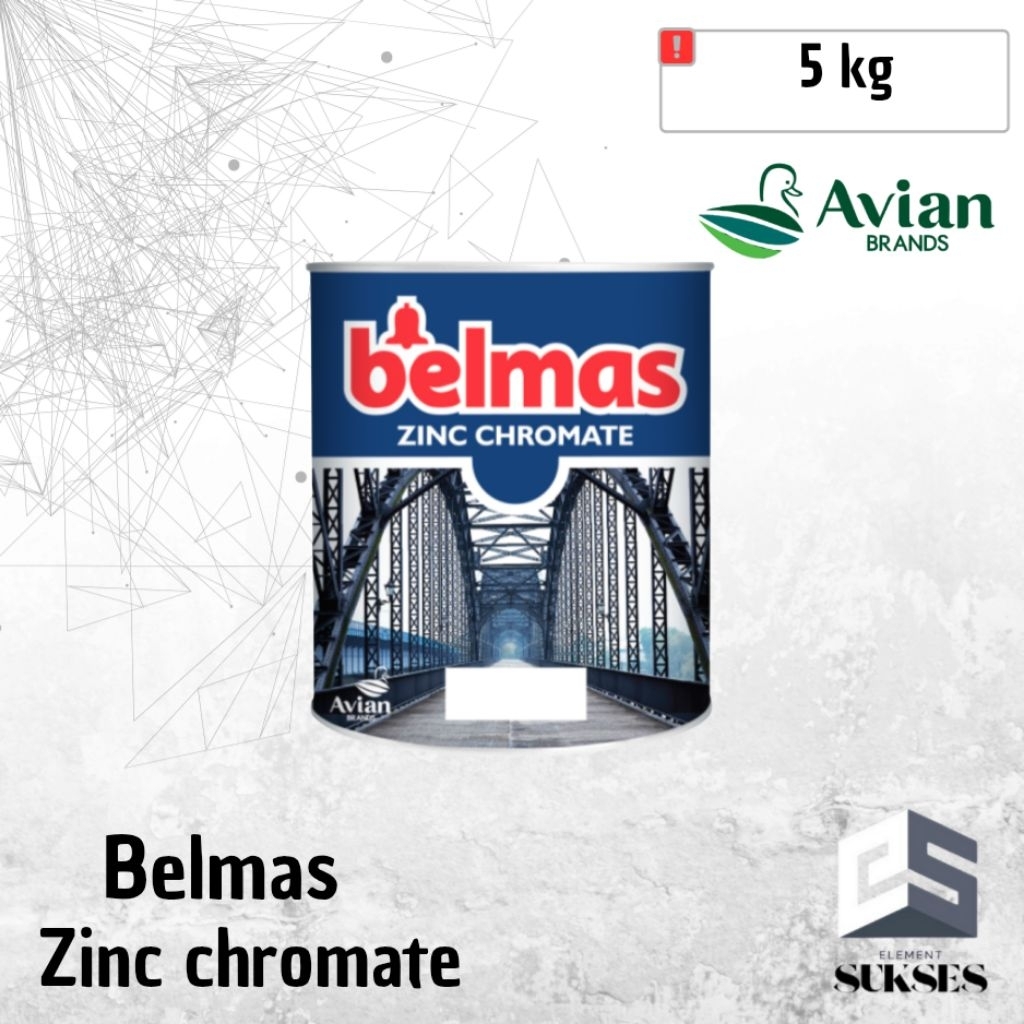BELMAS ZINC CHROMATE Cat dasar anti karat besi 5kg