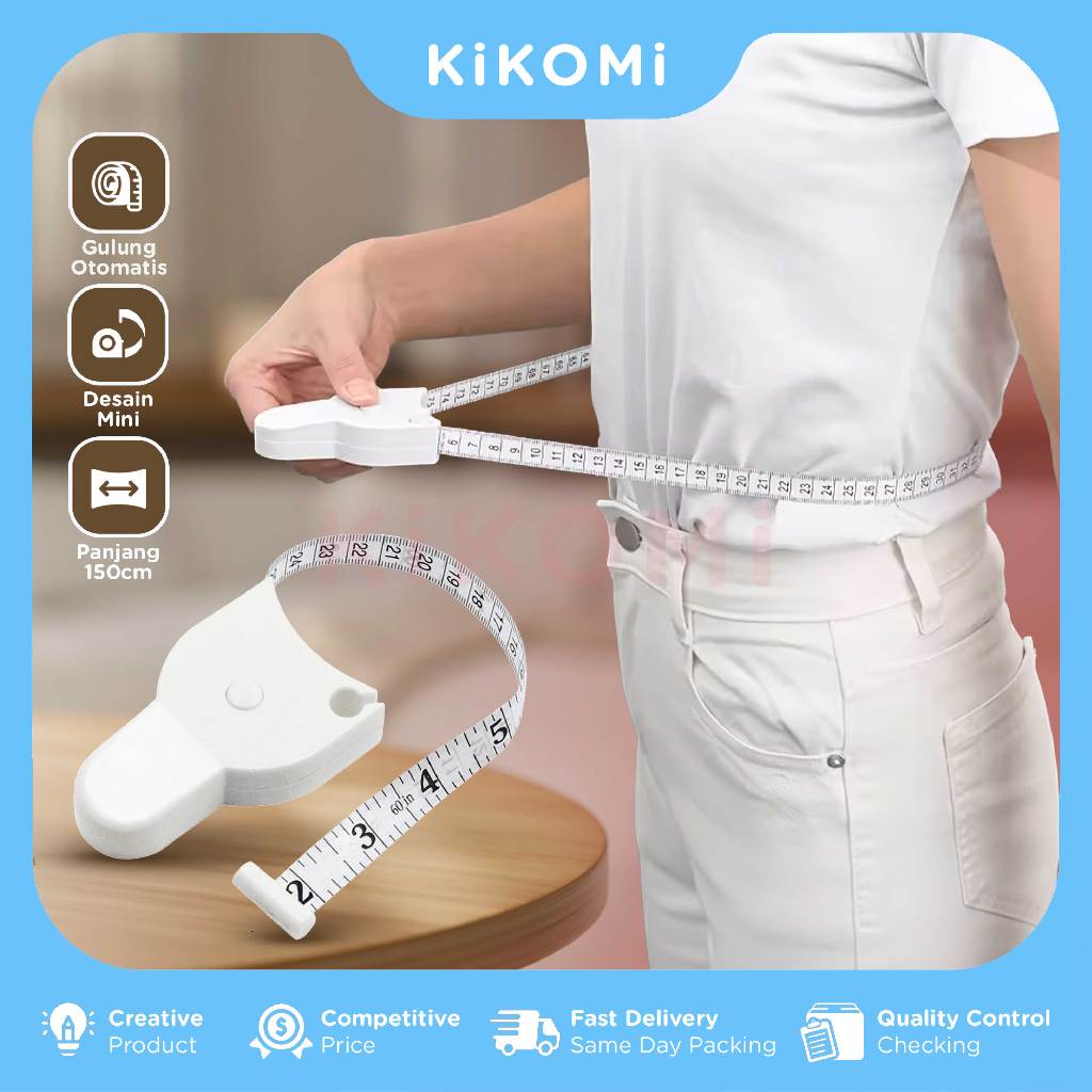 Meteran Badan - Meteran Gulung Alat Pengukur Lingkar Tubuh Otomatis KK