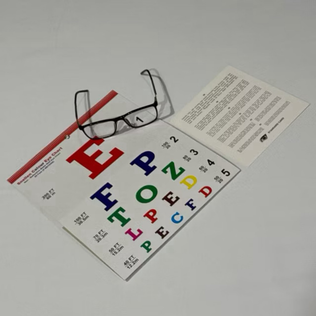 Snellen Colour Eye Chart & Jaeger / Reading Card  , M.E.I