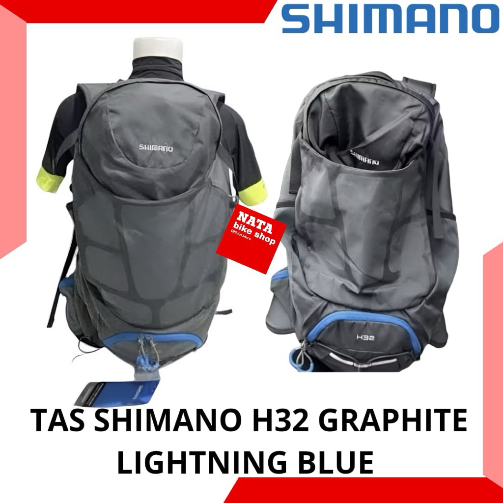 TAS BACKPACK SHIMANO H32 GRAPHITE LIGHTNING BLUE 32 LITER ABU TAS CARRIER